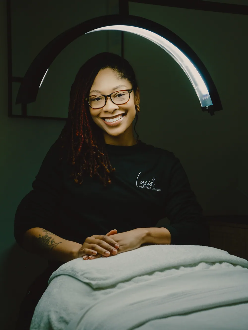 Santana Ridgell-Bomar, Master Esthetician and founder of Lucid Skin Beauty Boutique
